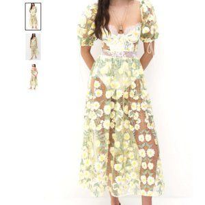 For Love and Lemons Carson | Sheer Midi Dress